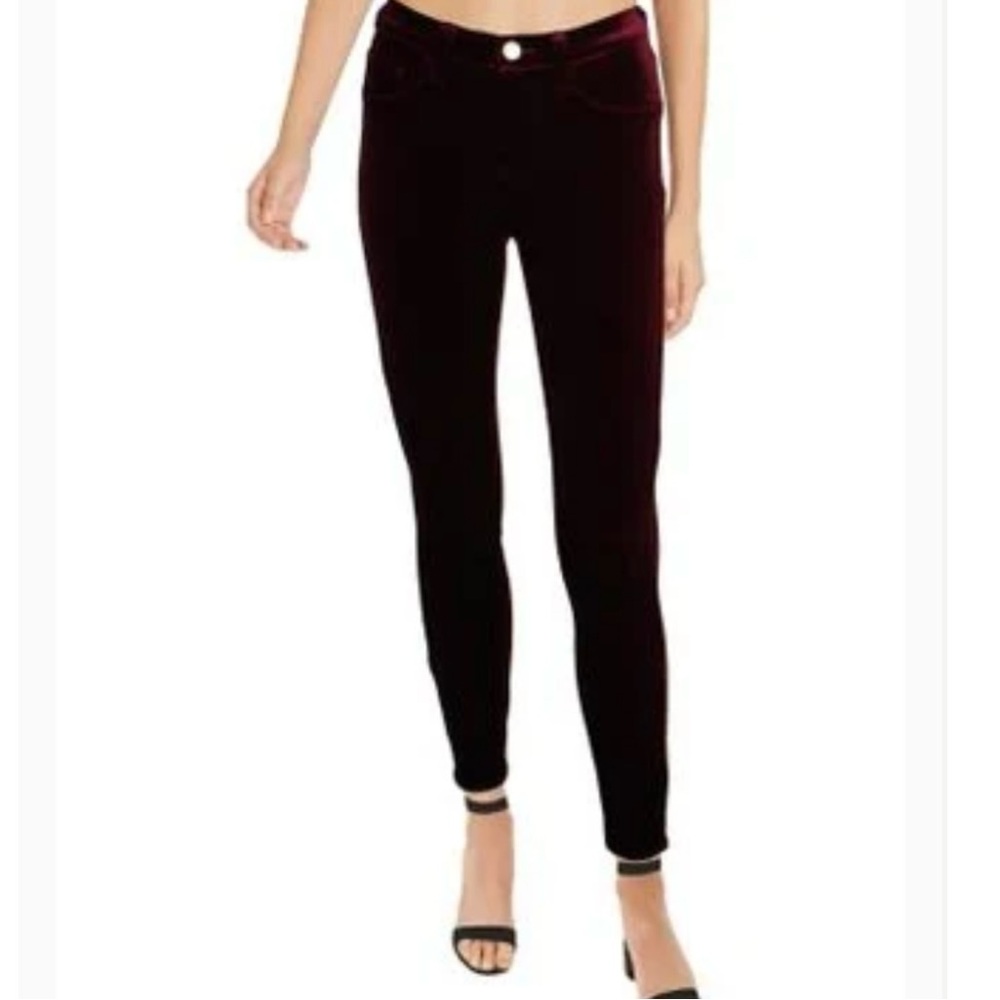 Blank NYC Black Velvet Skinny Jeans Pants
